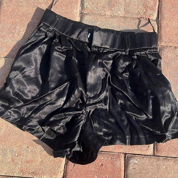 Zara Black Silk Shorts - BRAND NEW - NWT - Picture 1 of 5